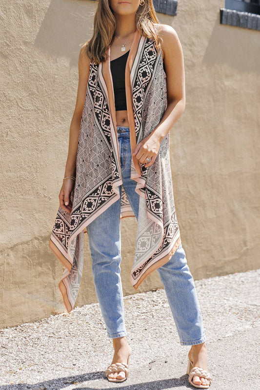Front Sleeveless Kimono