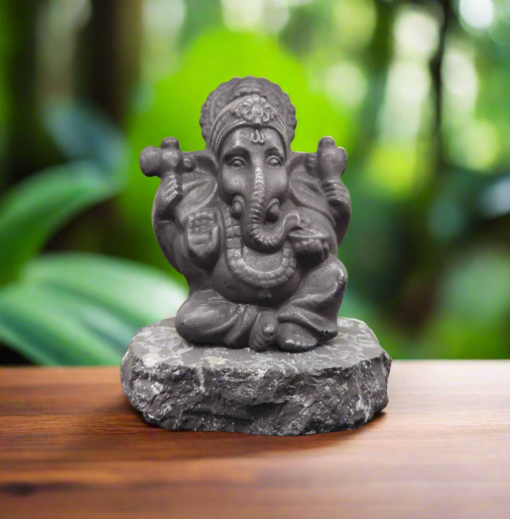 Ganesha Shungite Figurine (EMF Protection)
