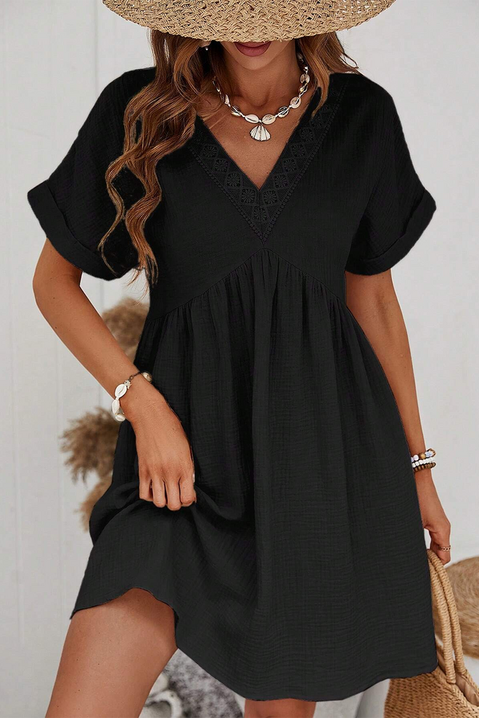 V-Neck Mini Dress