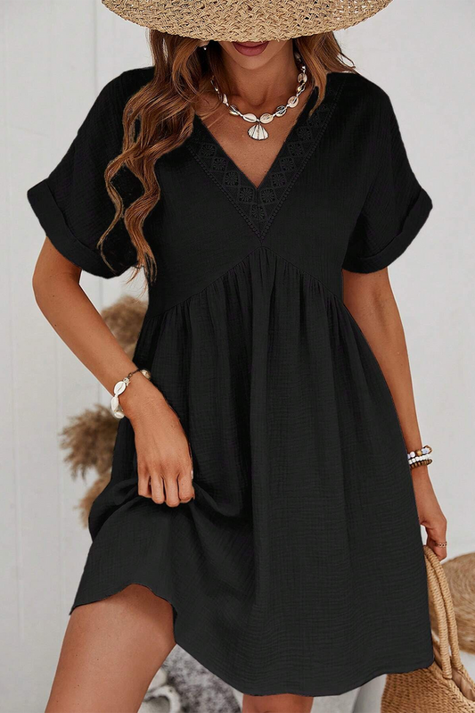 V-Neck Mini Dress