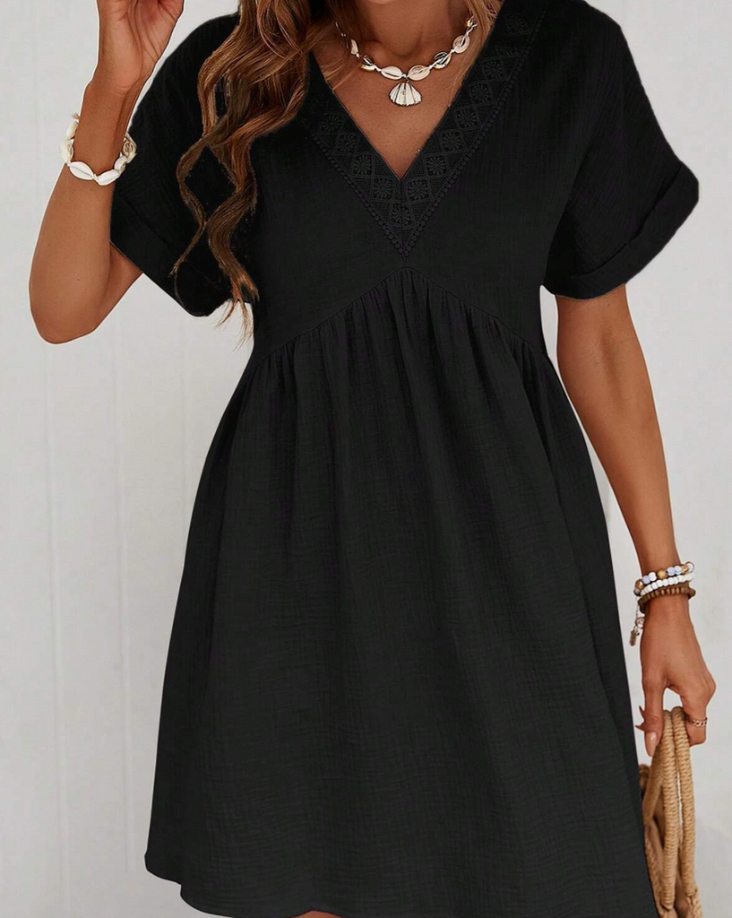 V-Neck Mini Dress