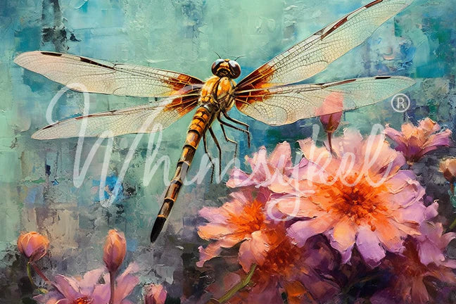 Dragonfly Dance Decoupage Tissue Paper 29x21 in