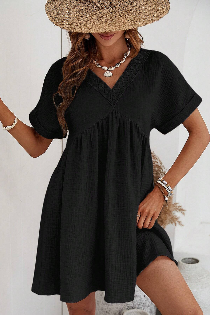 V-Neck Mini Dress