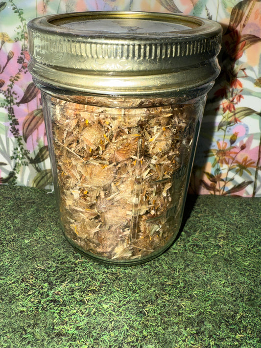 Dried Arnica Flowers – 8oz Reusable Glass Jar