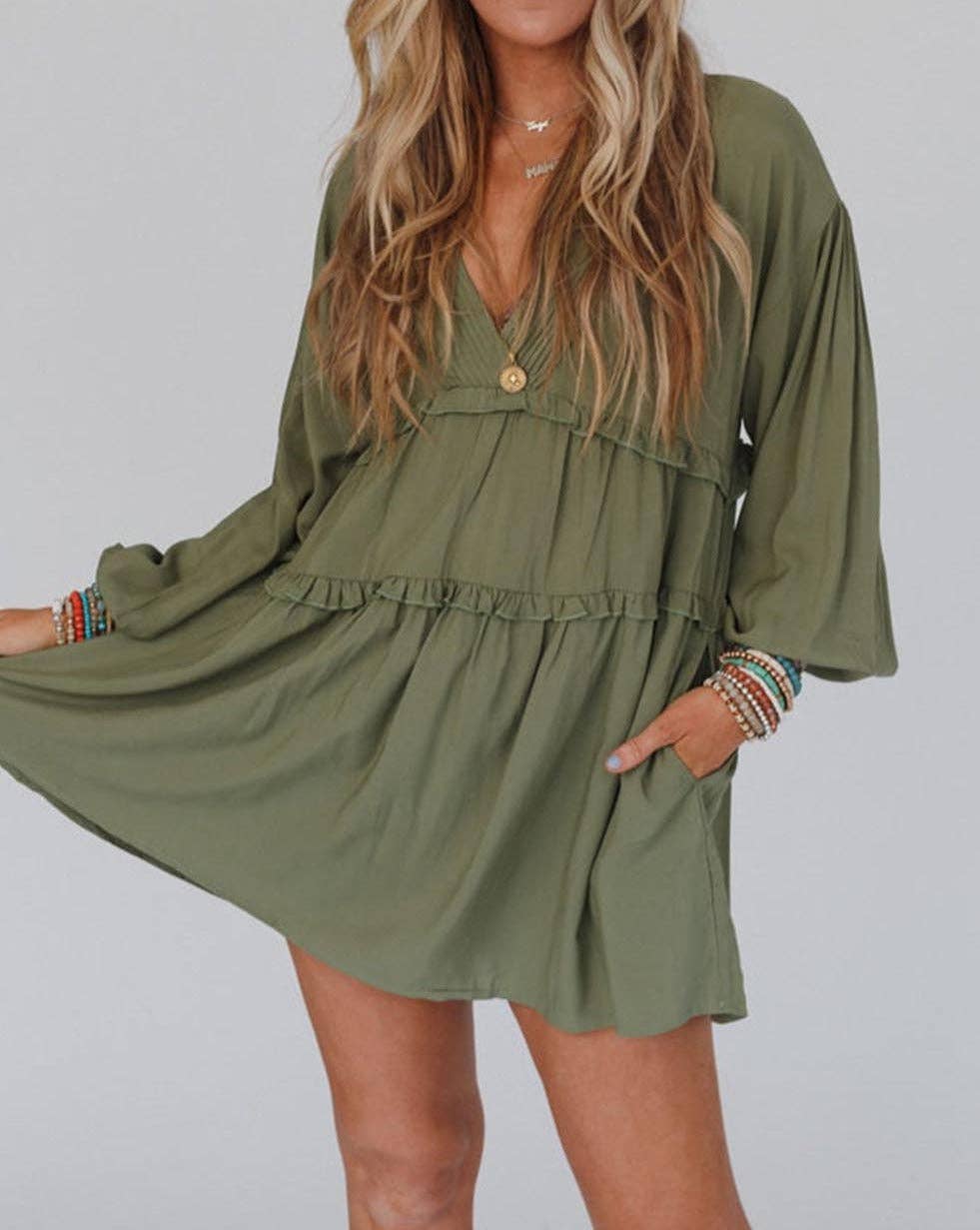 Boho Sleeve Dress w/Pockets