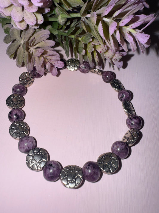 Lepidolite Gemstone Bracelet - 7”
