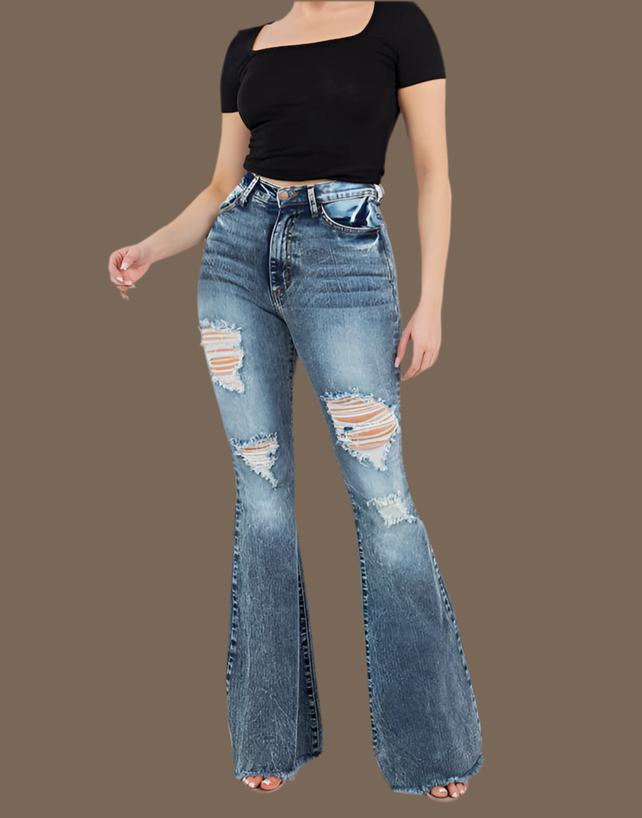 Bell Bottom Jean in Light Wash