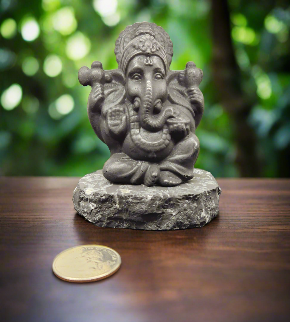 Ganesha Shungite Figurine (EMF Protection)