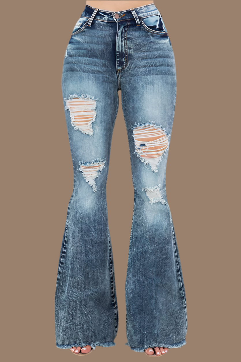 Bell Bottom Jean in Light Wash