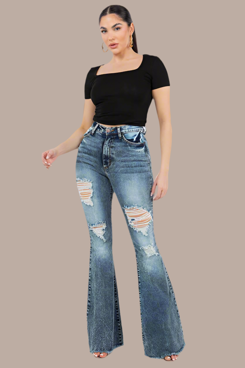 Bell Bottom Jean in Light Wash
