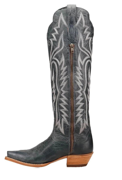 Dan Post Tall Women Blue Leather Boots