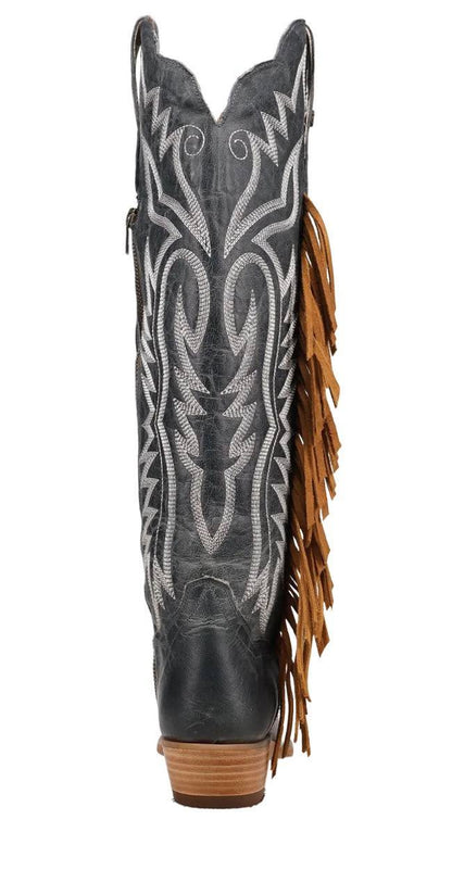 Dan Post Tall Women Blue Leather Boots