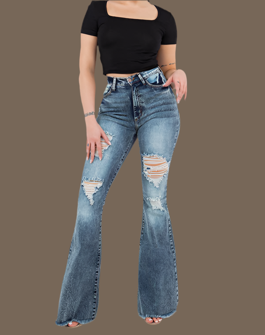 Bell Bottom Jean in Light Wash